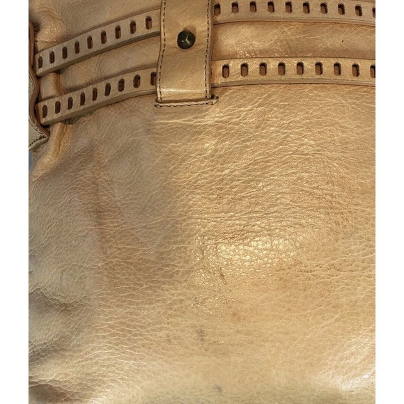 Joelle Hawkens Victory Folder Tan Leather Satchel Convertible Bag Purse READ - Picture 10 of 12